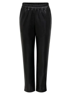 ONLJOEY PULL-UP FAUX LEATH STR PANT PNT black