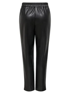 ONLJOEY PULL-UP FAUX LEATH STR PANT PNT black