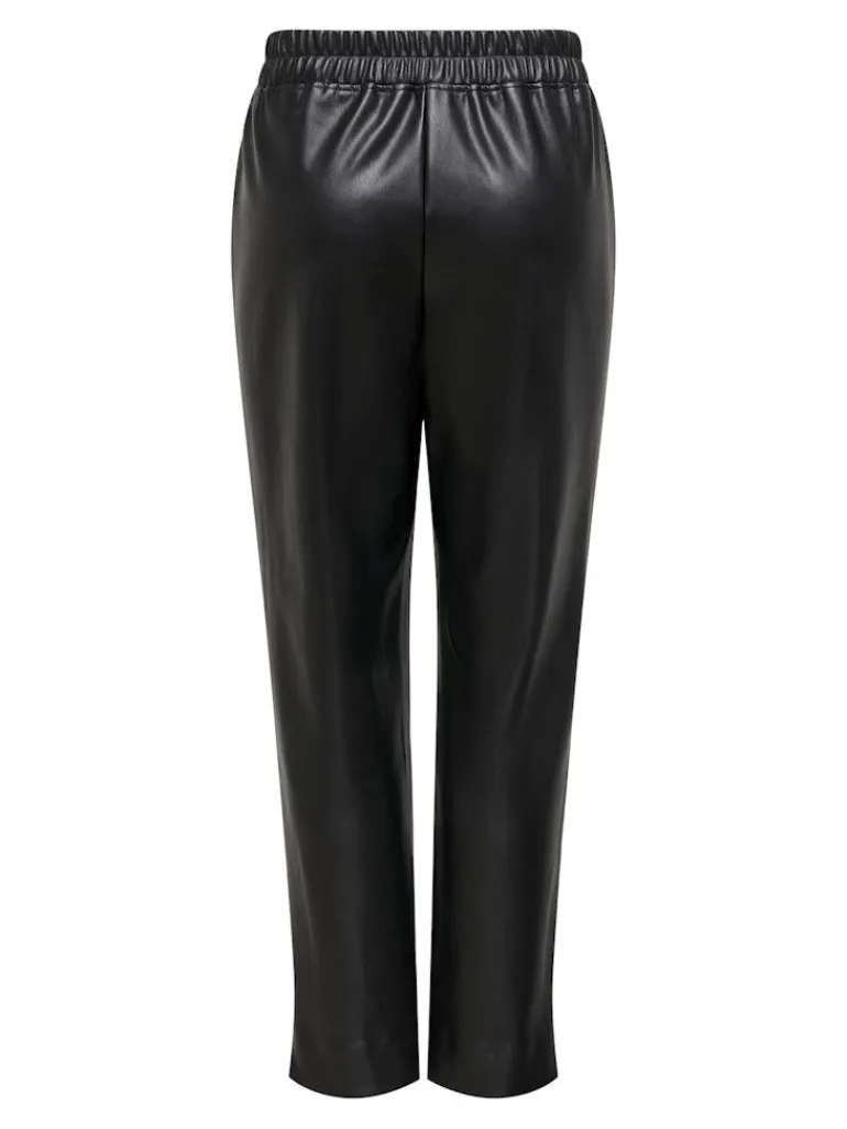 ONLJOEY PULL-UP FAUX LEATH STR PANT PNT black