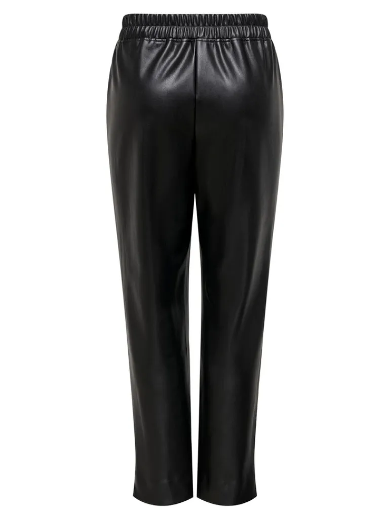 ONLJOEY PULL-UP FAUX LEATH STR PANT PNT black