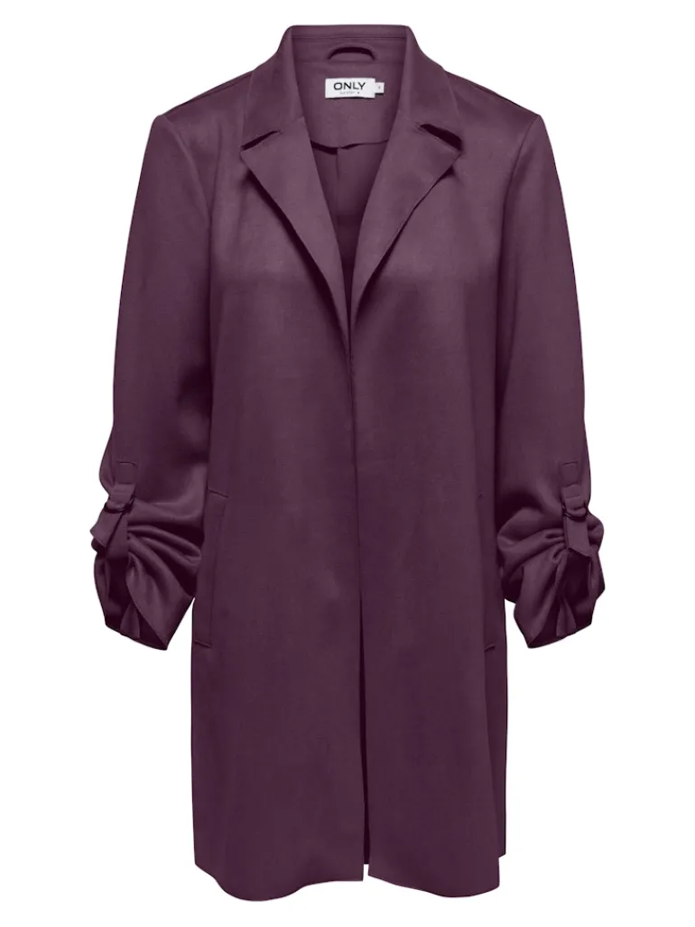 ONLJOLINE FAUX SUEDE COAT LIFE CC OTW mauve wine