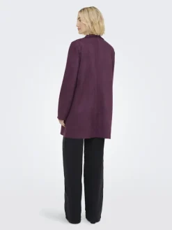 ONLJOLINE FAUX SUEDE COAT LIFE CC OTW mauve wine