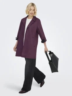 ONLJOLINE FAUX SUEDE COAT LIFE CC OTW mauve wine