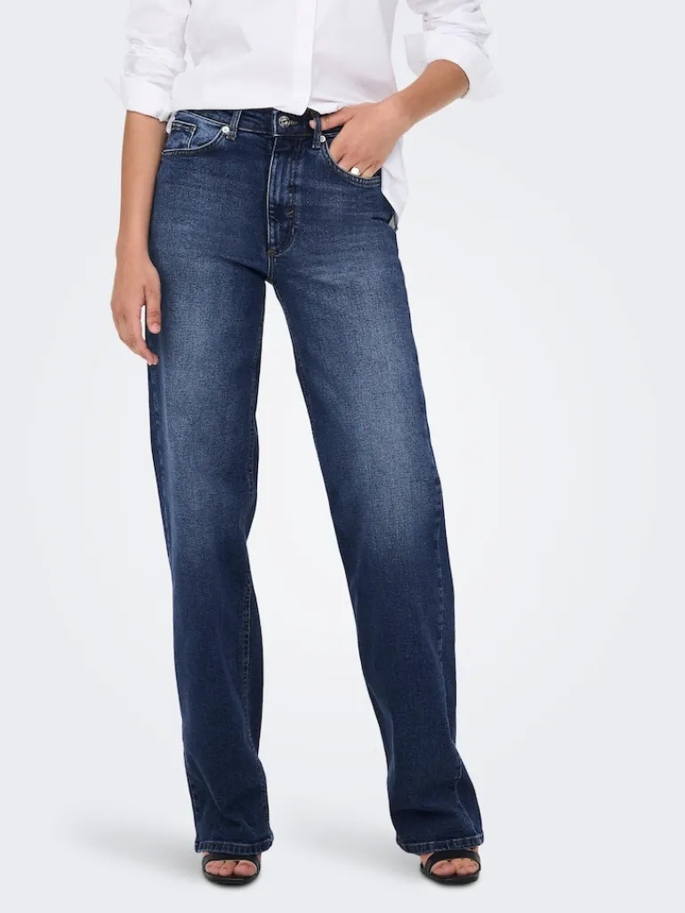 ONLJUICY HW WIDE DNM REA398 NOOS dark blue denim