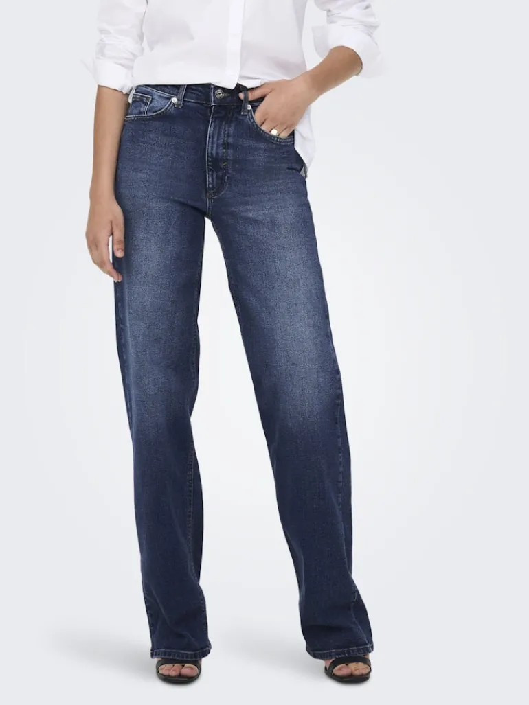 ONLJUICY HW WIDE DNM REA398 NOOS dark blue denim