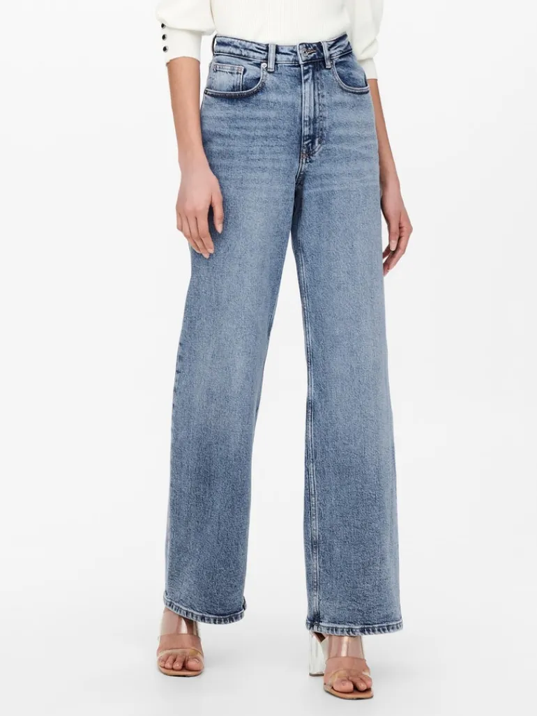 ONLJUICY HW WIDE LEG DNM REA365 NOOS medium blue denim
