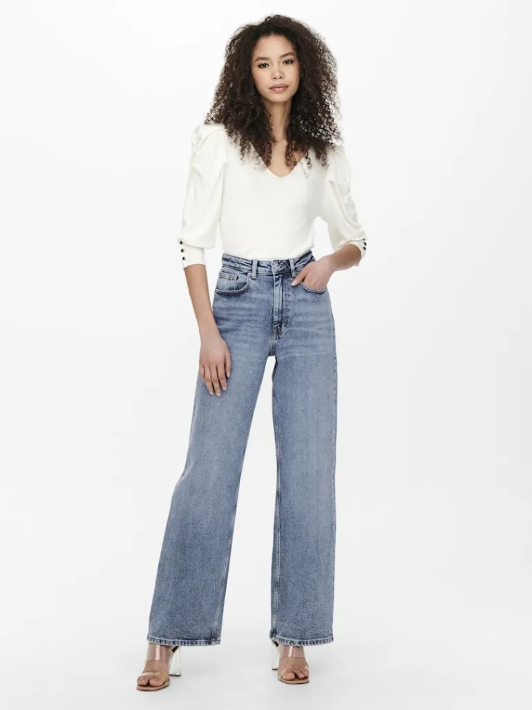 ONLJUICY HW WIDE LEG DNM REA365 NOOS medium blue denim