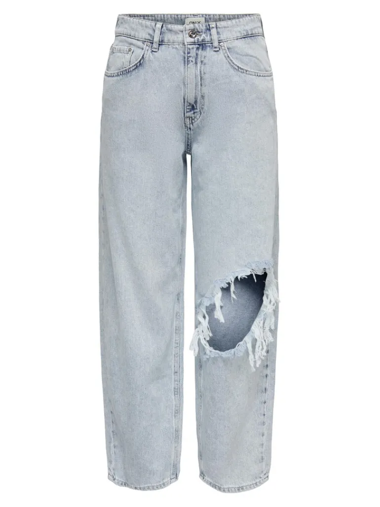 ONLJULIET HW BOYFRIEND CA JNS DOT light blue denim