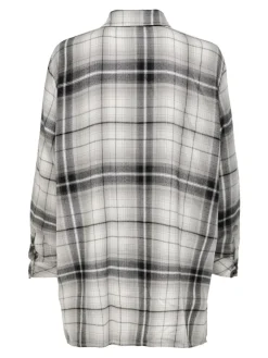 ONLKAROLINA L/S SHIRT NOOS WVN black-black-cloud dancer