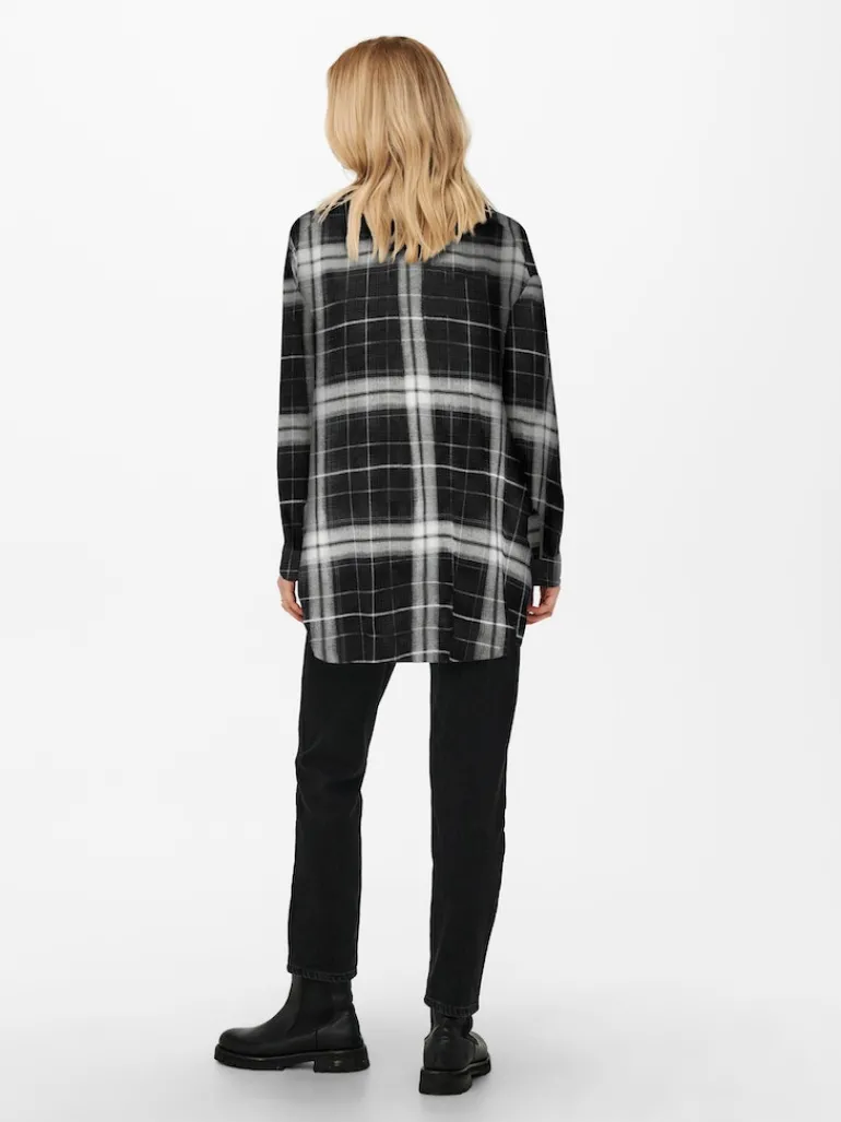 ONLKAROLINA L/S SHIRT NOOS WVN black-black-cloud dancer