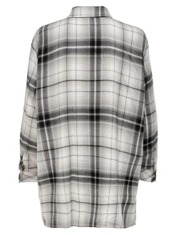 ONLKAROLINA L/S SHIRT NOOS WVN black-black-cloud dancer
