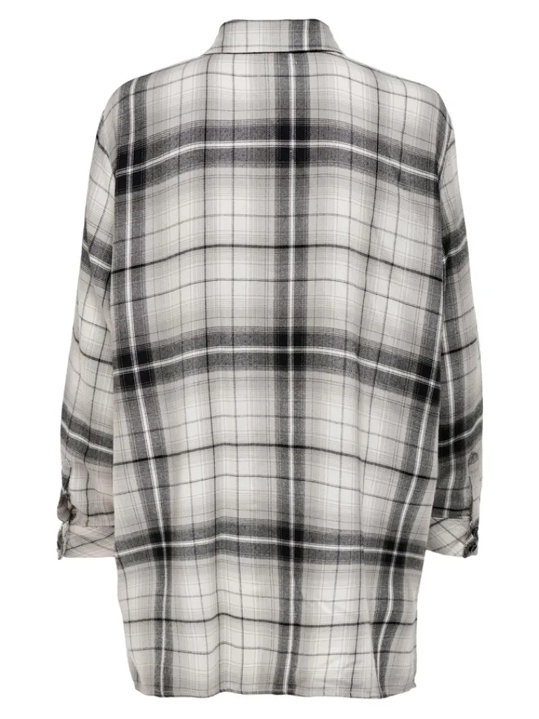 ONLKAROLINA L/S SHIRT NOOS WVN black-black-cloud dancer