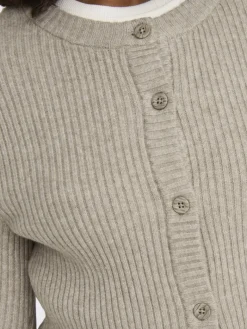 -ONLKATIA LIFE LS BUTTON CARDI KNT NOOS mocha meringue