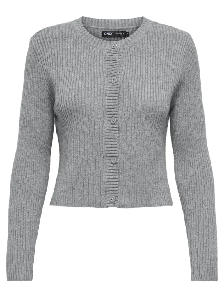 -ONLKATIA LIFE LS BUTTON CARDI KNT NOOS ultimate grey