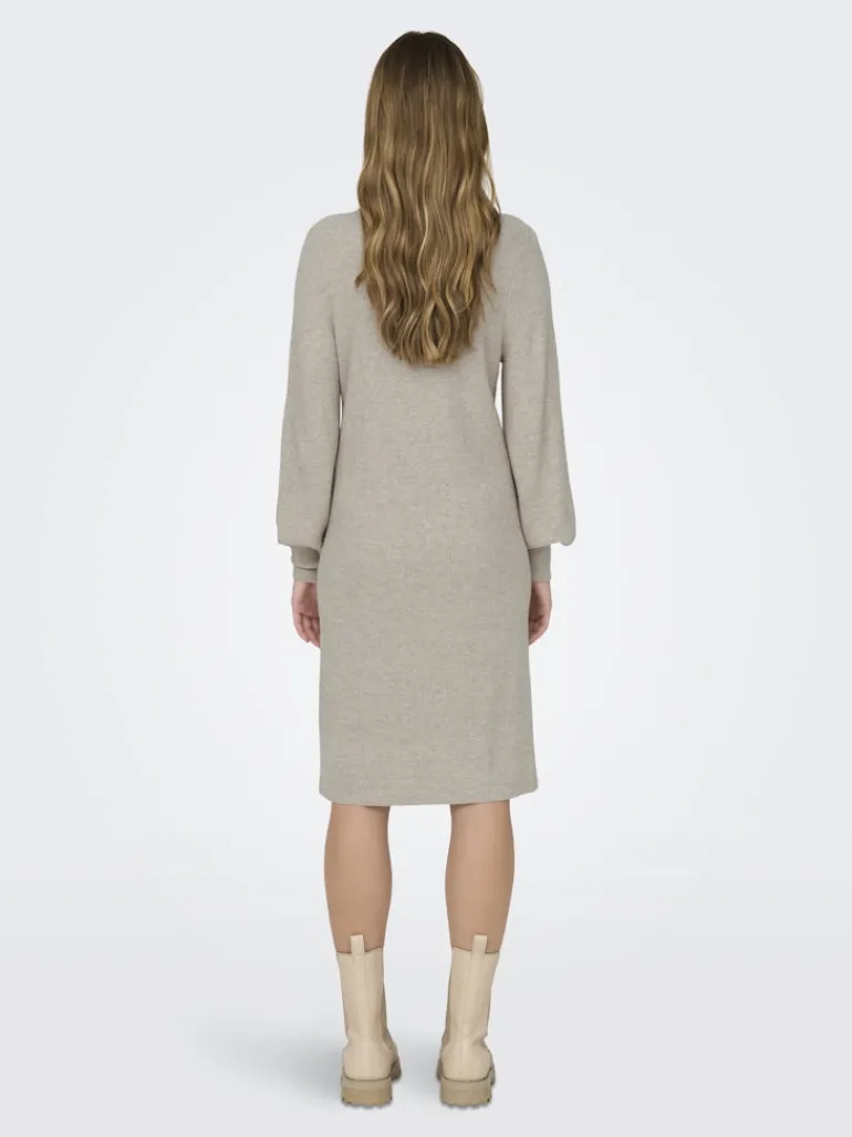 ONLKATIA LIFE LS V-NECK DRESS KNT mocha meringue