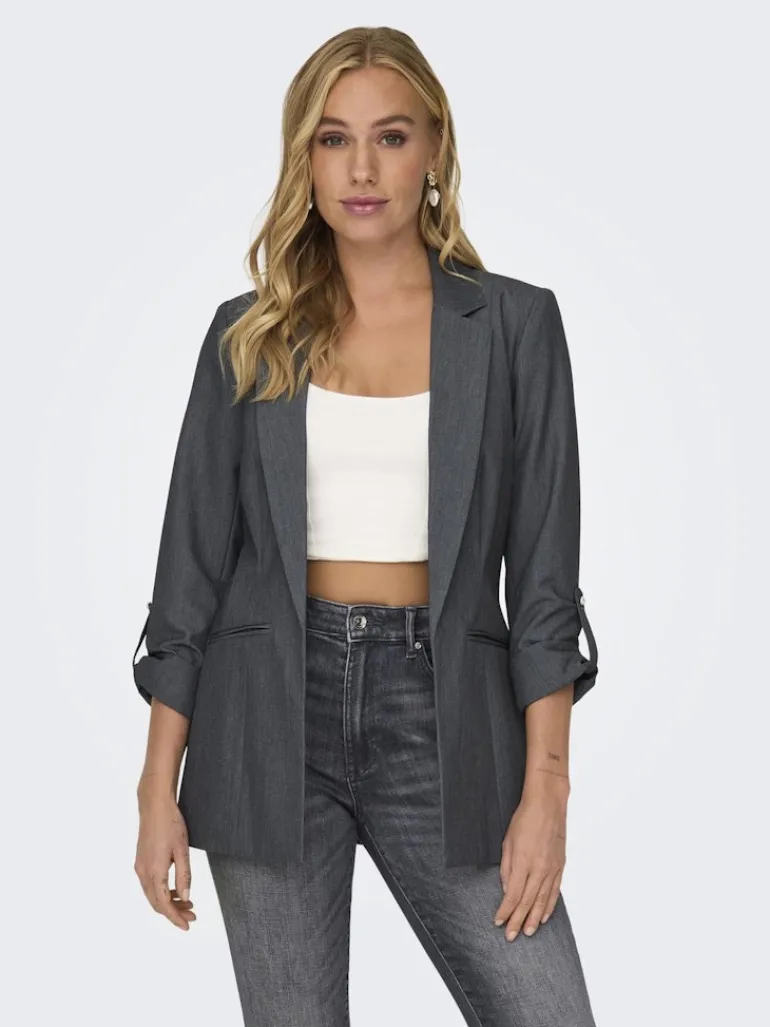 ONLKAYLE-ORLEEN LIFE 3/4 BLAZER TLR NOOS medium grey melange