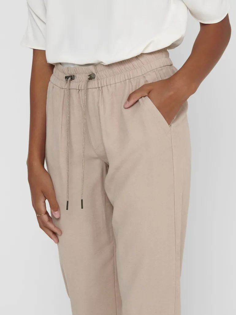 ONLKELDA-EMERY MW PULL-UP PANTS PNT NOOS humus
