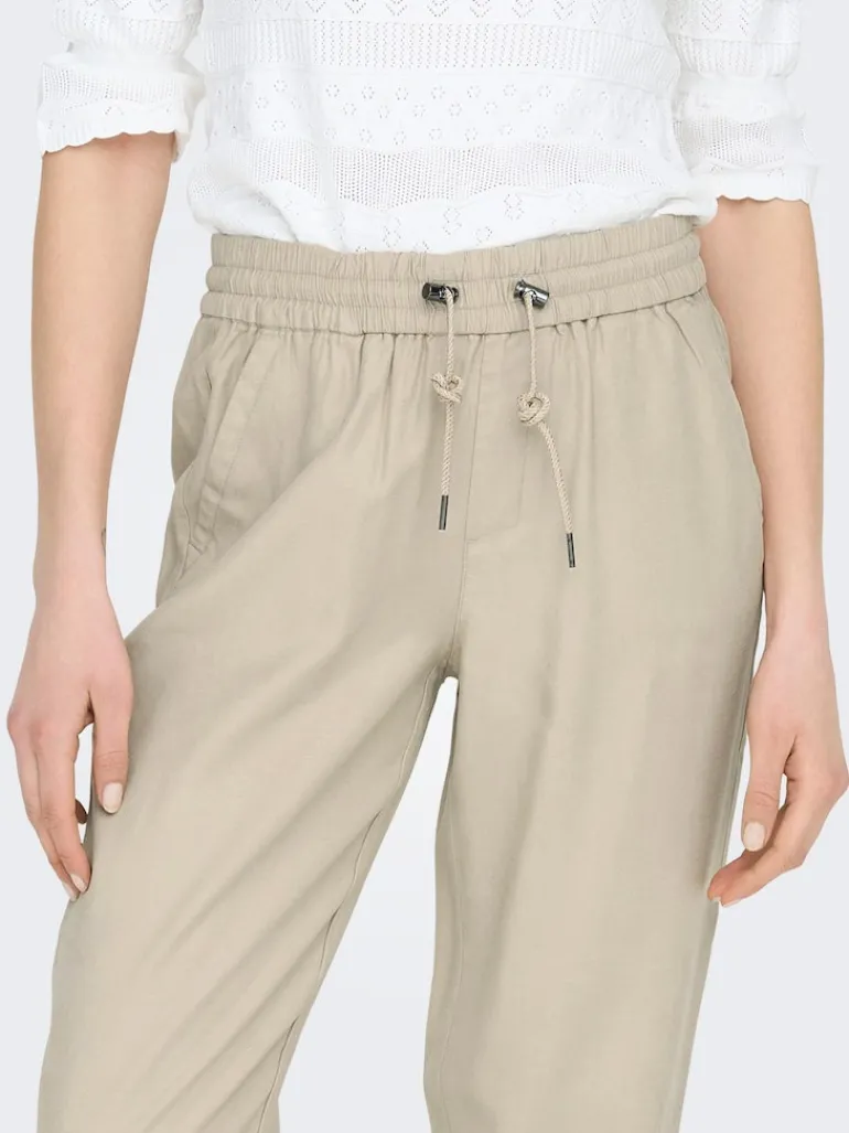 ONLKELDA-EMERY MW PULL-UP PANTS PNT NOOS humus