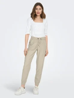 ONLKELDA-EMERY MW PULL-UP PANTS PNT NOOS humus
