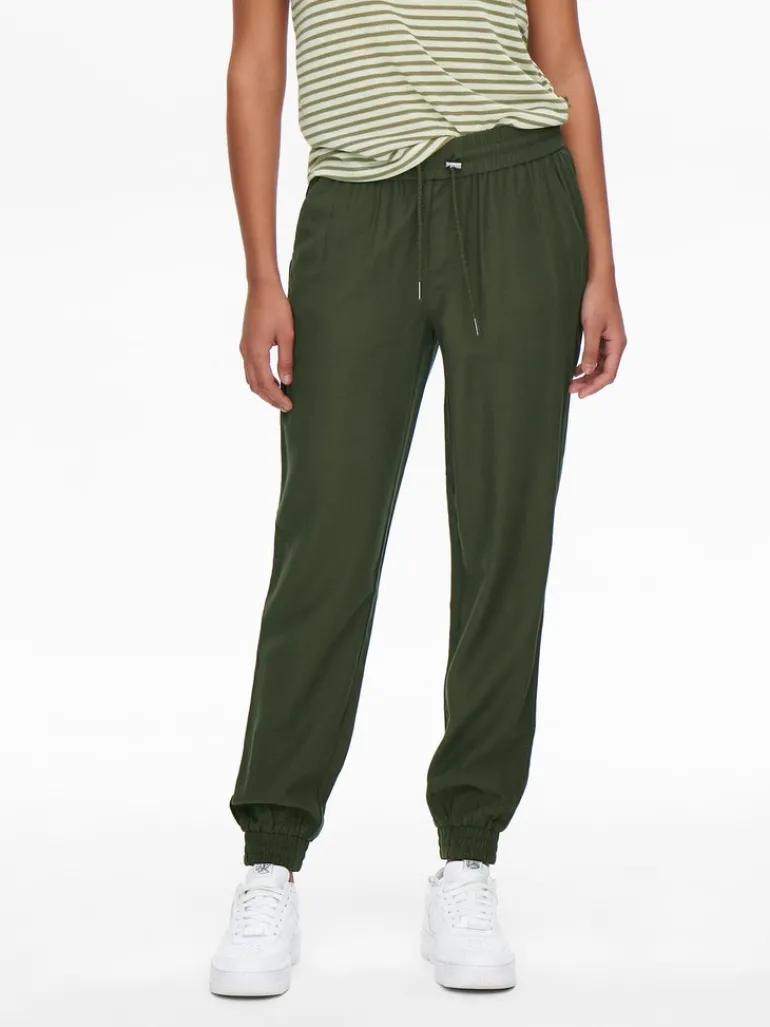 ONLKELDA-EMERY MW PULL-UP PANTS PNT NOOS grape leaf