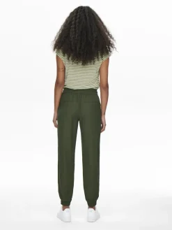 ONLKELDA-EMERY MW PULL-UP PANTS PNT NOOS grape leaf
