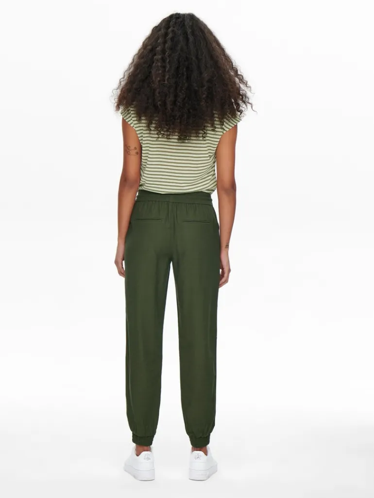 ONLKELDA-EMERY MW PULL-UP PANTS PNT NOOS grape leaf