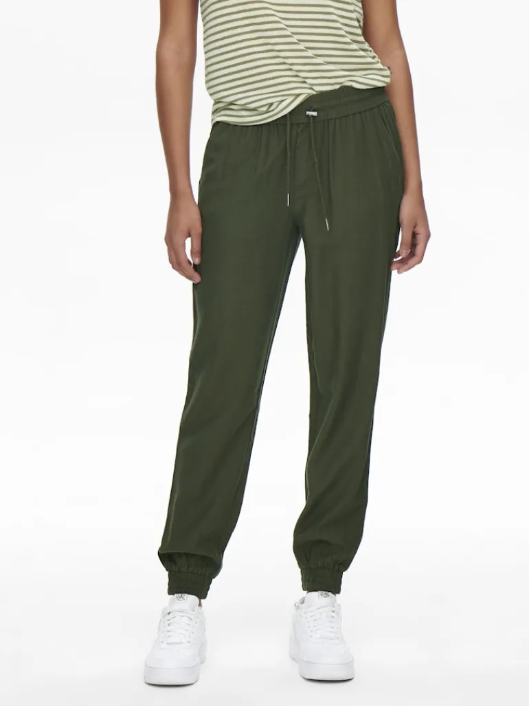 ONLKELDA-EMERY MW PULL-UP PANTS PNT NOOS grape leaf