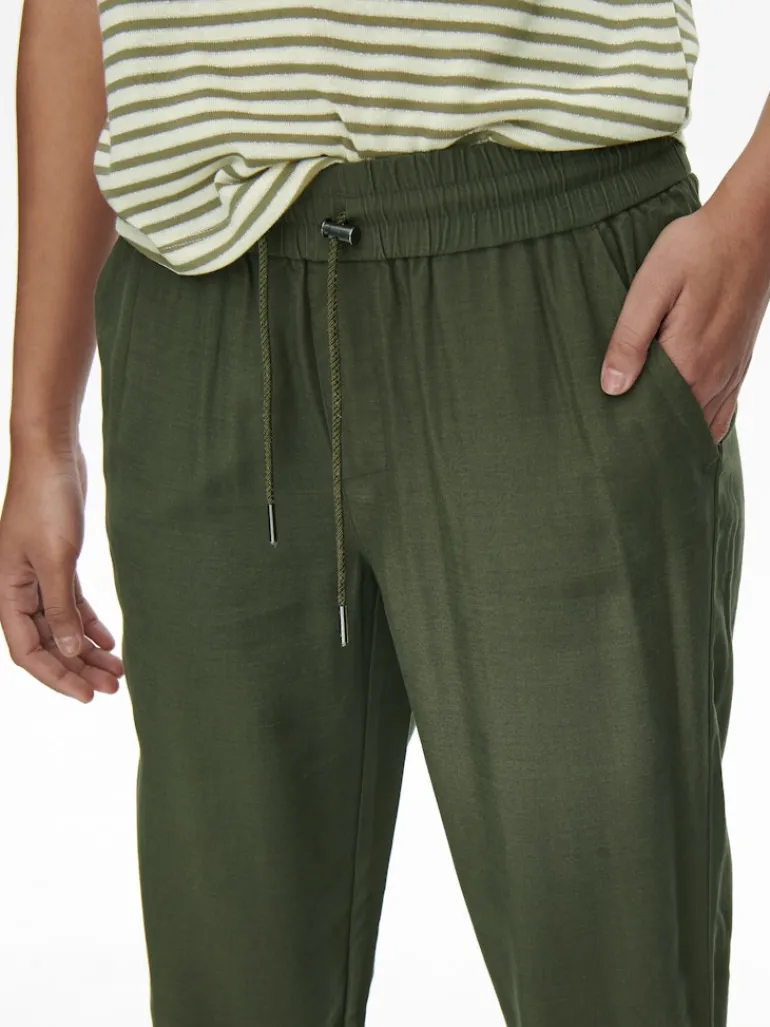 ONLKELDA-EMERY MW PULL-UP PANTS PNT NOOS grape leaf