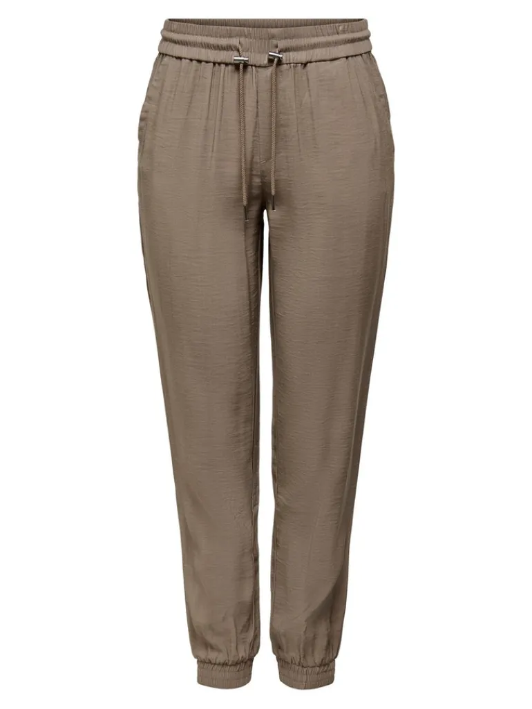 ONLKELDA-EMERY MW PULL-UP PANTS PNT NOOS walnut