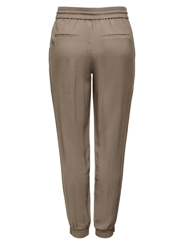 ONLKELDA-EMERY MW PULL-UP PANTS PNT NOOS walnut