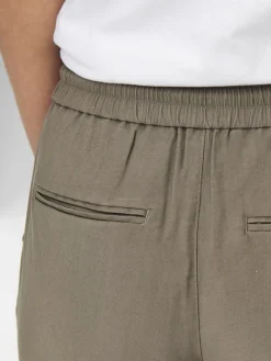 ONLKELDA-EMERY MW PULL-UP PANTS PNT NOOS walnut