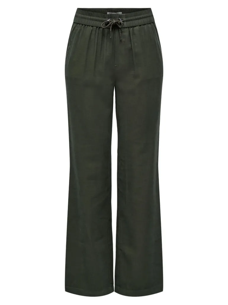 ONLKELDA-EMERY MW PULL-UP STR PANT PNT grape leaf