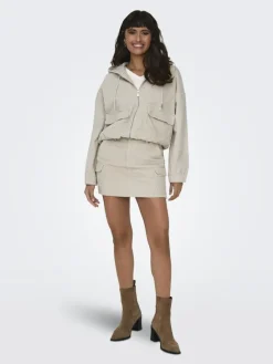 ONLKENZIE L/S CORD JACKET PNT NOOS hellgrau2
