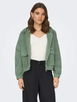 ONLKENZIE L/S CORD JACKET PNT NOOS grün1