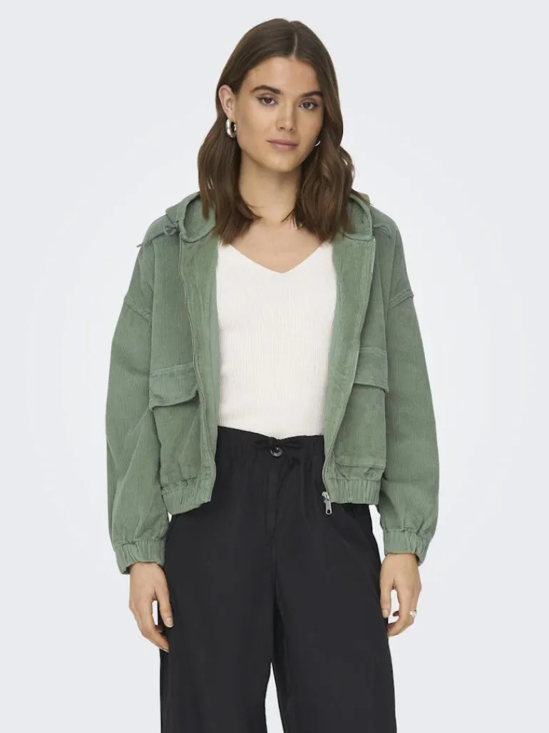 ONLKENZIE L/S CORD JACKET PNT NOOS grün1