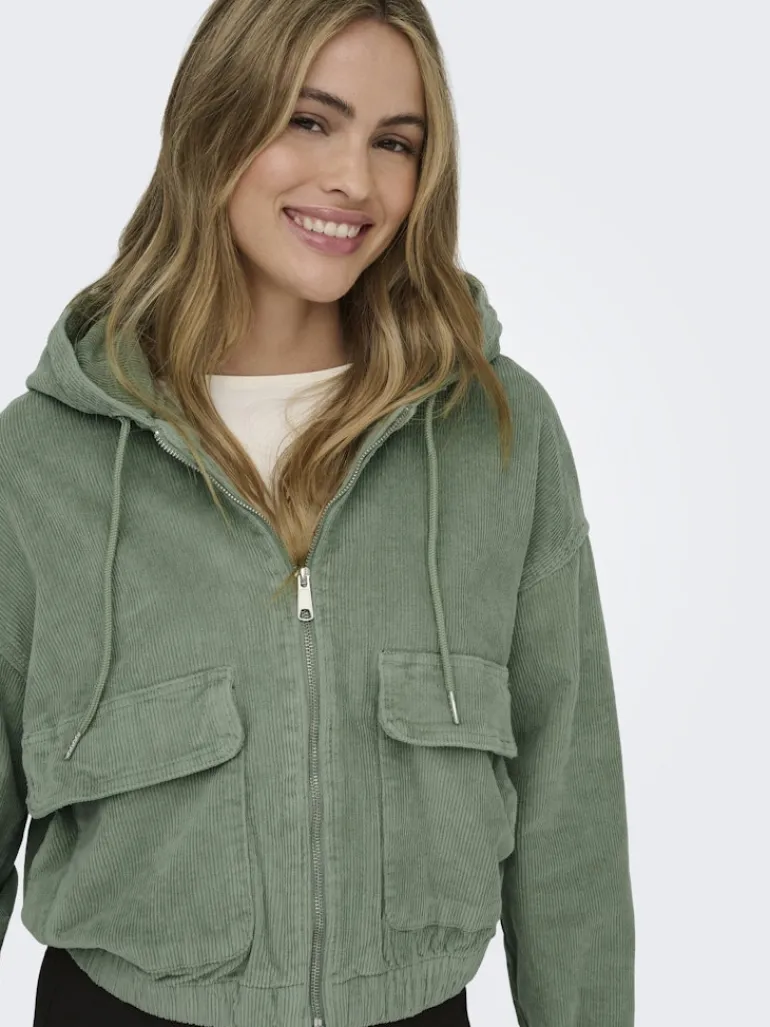 ONLKENZIE L/S CORD JACKET PNT NOOS grün1