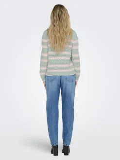 ONLKIMA LS LIFE STRIPE O-NECK CC KNT icy morn