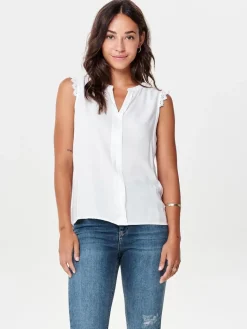 ONLKIMMI S/L TOP WVN NOOS white