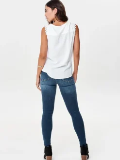 ONLKIMMI S/L TOP WVN NOOS white