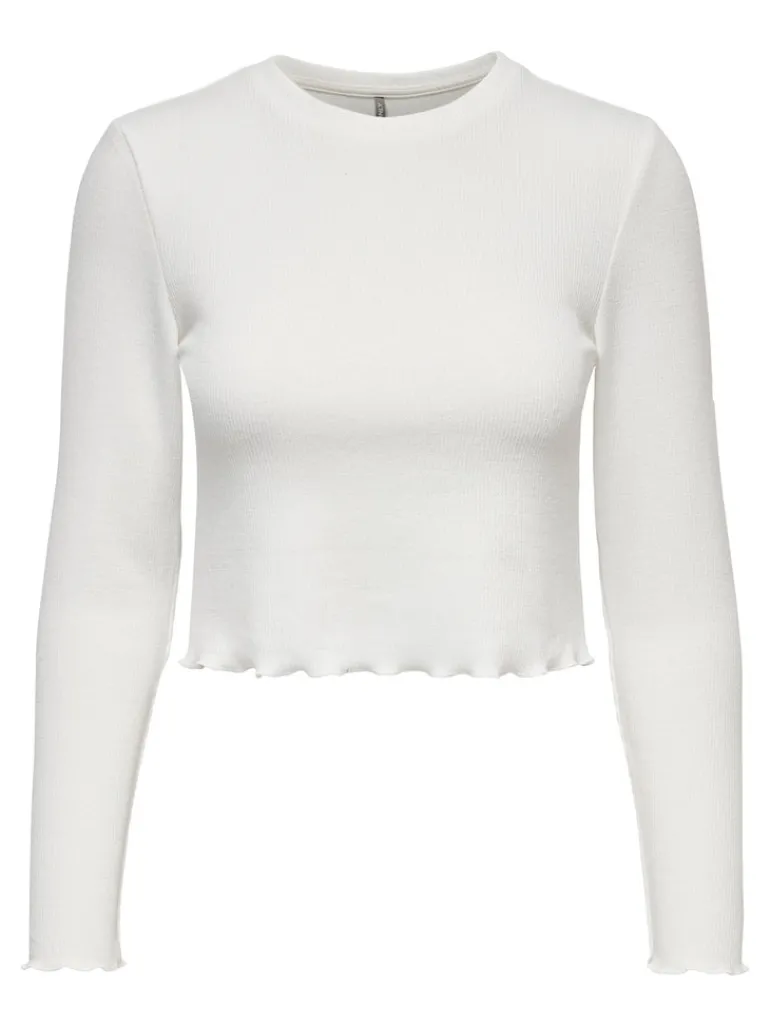 ONLKITTY L/S TOP CROPPED JRS cloud dancer