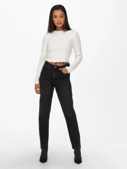 ONLKITTY L/S TOP CROPPED JRS cloud dancer