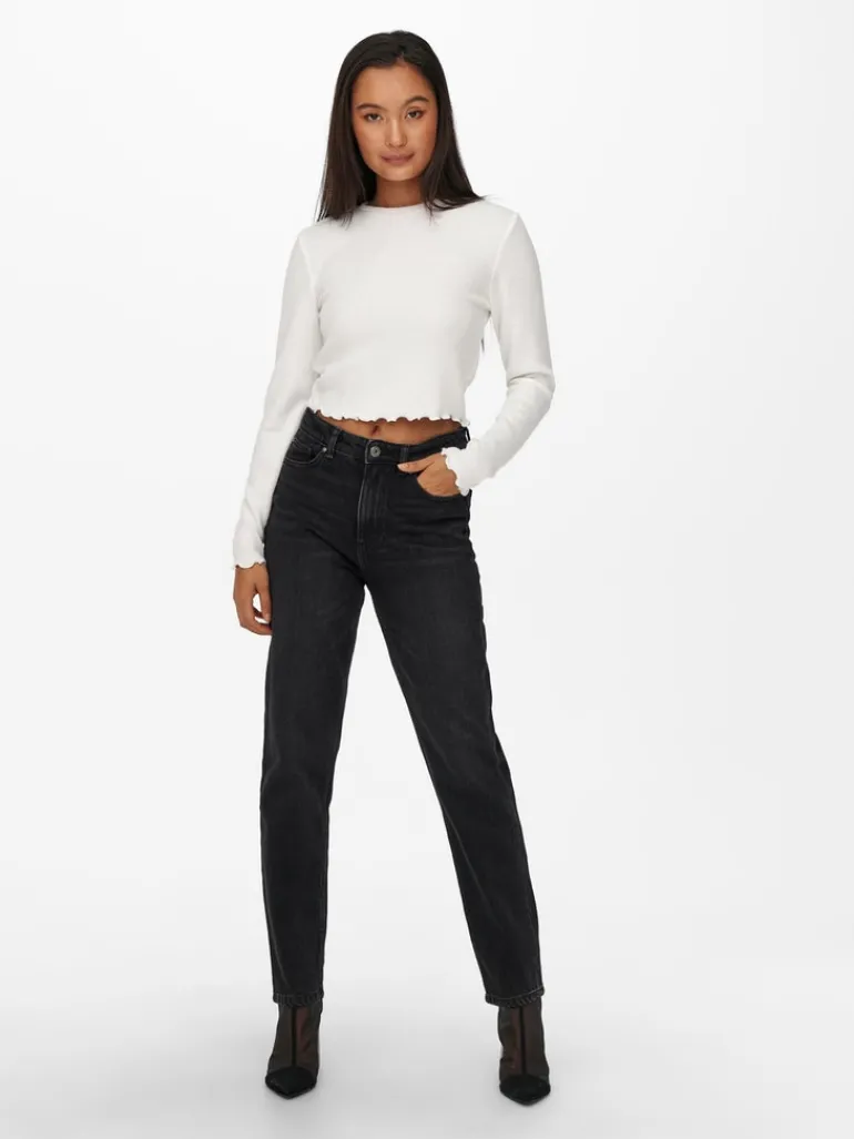 ONLKITTY L/S TOP CROPPED JRS cloud dancer