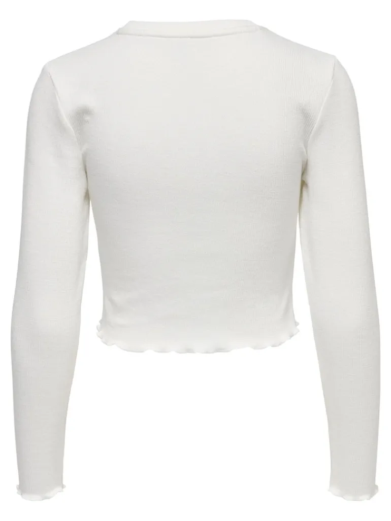 ONLKITTY L/S TOP CROPPED JRS cloud dancer