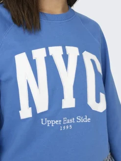 ONLLANEY L/S NEW YORK O-NECK BOX SWT super sonic