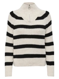 ONLLEISE FREYA LS ZIP HIGH NECK KNT NOOS birch1