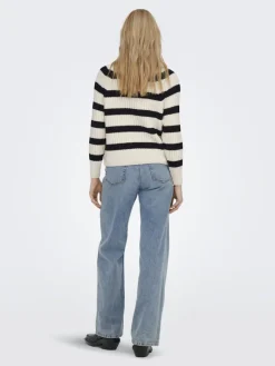 ONLLEISE FREYA LS ZIP HIGH NECK KNT NOOS birch1