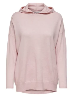 ONLLELY L/S LOOSE HOOD PULLOVER KNT sepia rose