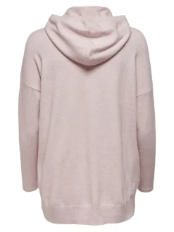 ONLLELY L/S LOOSE HOOD PULLOVER KNT sepia rose