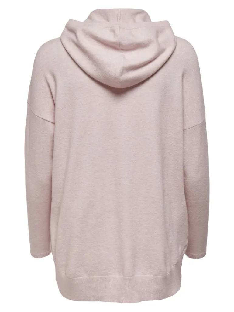 ONLLELY L/S LOOSE HOOD PULLOVER KNT sepia rose