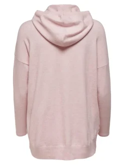 ONLLELY L/S LOOSE HOOD PULLOVER KNT sepia rose